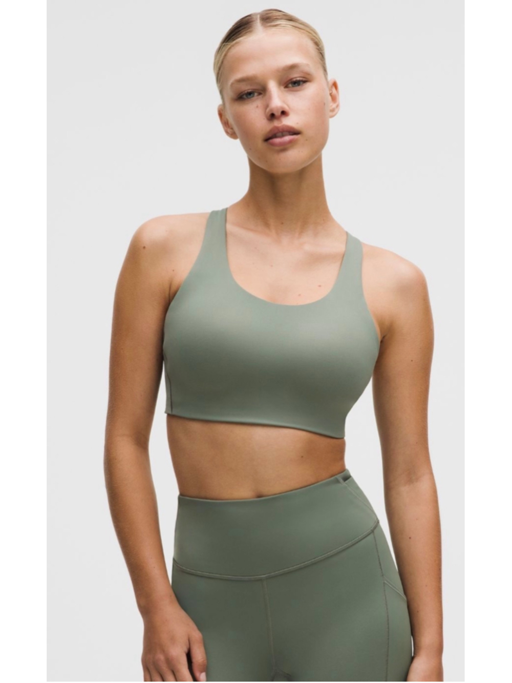 Lululemon Energy Bra High Support 38DD Willow Leaf Green B-G Cups Running NWT